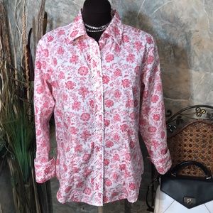 Van Heusen 🌹 wrinkle free women button up long sleeve shirt top blouse tunic